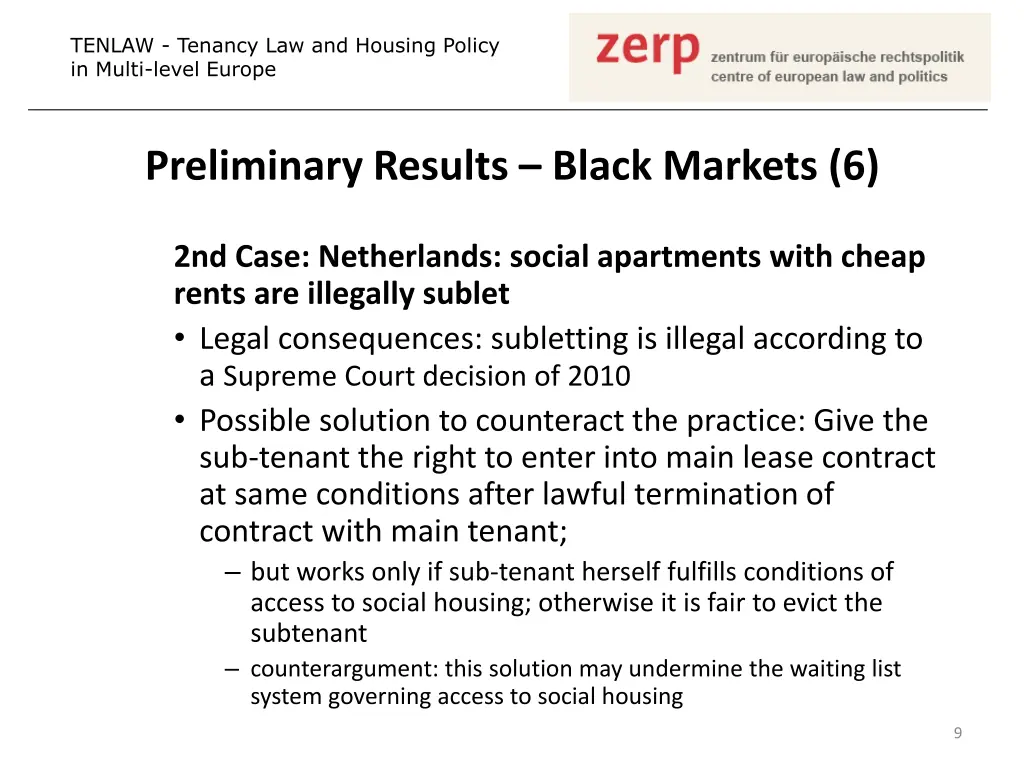 tenlaw tenancy law and housing policy in multi 7