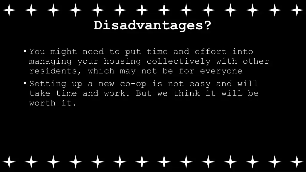 disadvantages