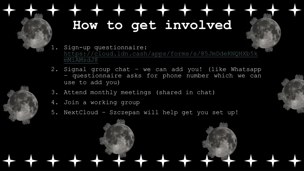 how to get involved