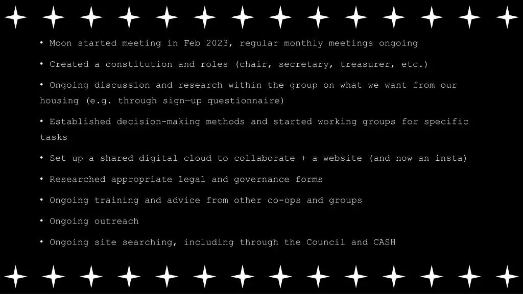moon started meeting in feb 2023 regular monthly