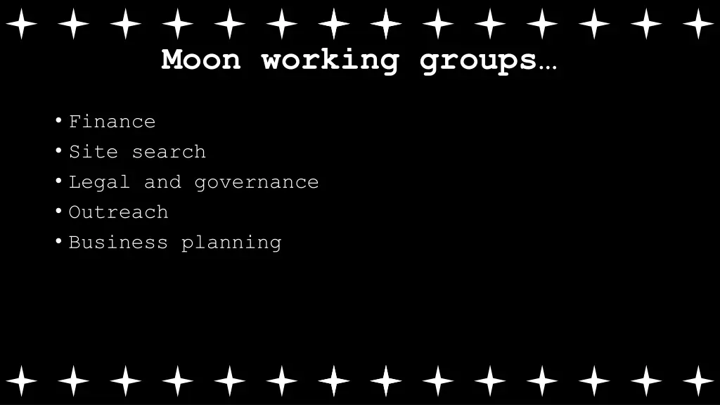 moon working groups