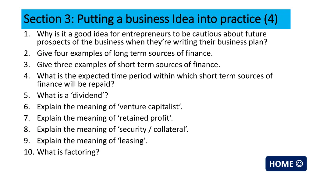 section 3 putting a business idea into practice 3