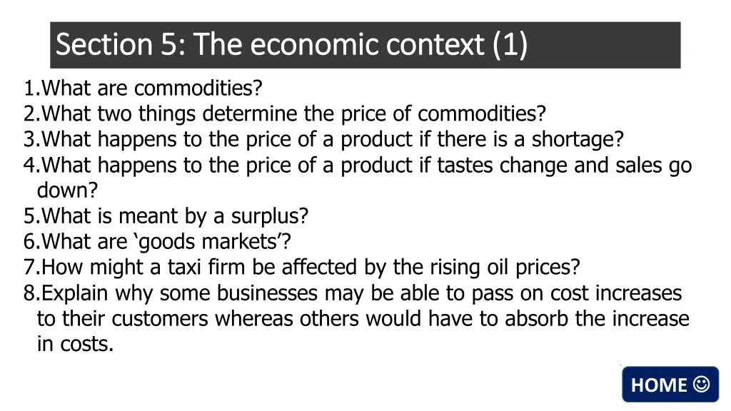 section 5 the economic context 1 section