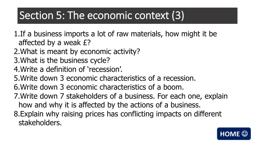 section 5 the economic context 3 section