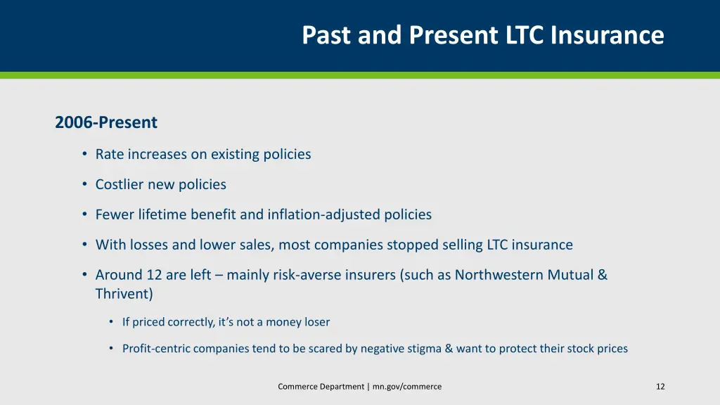 past and present ltc insurance 2