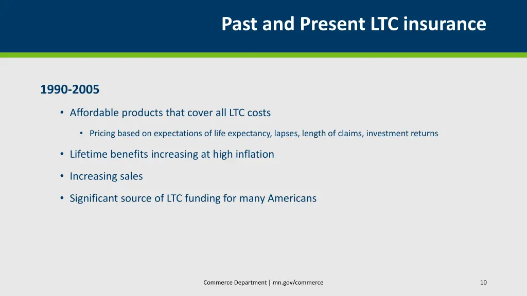 past and present ltc insurance