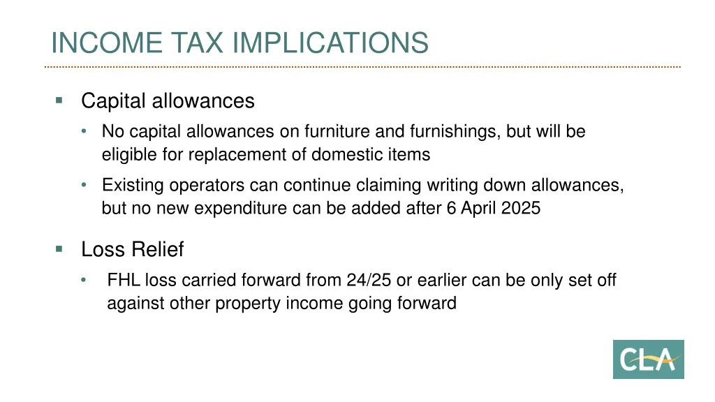 income tax implications 1