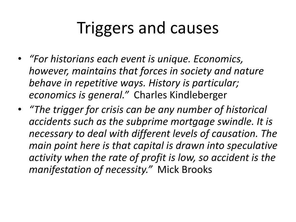 triggers and causes