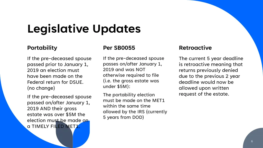 legislative updates