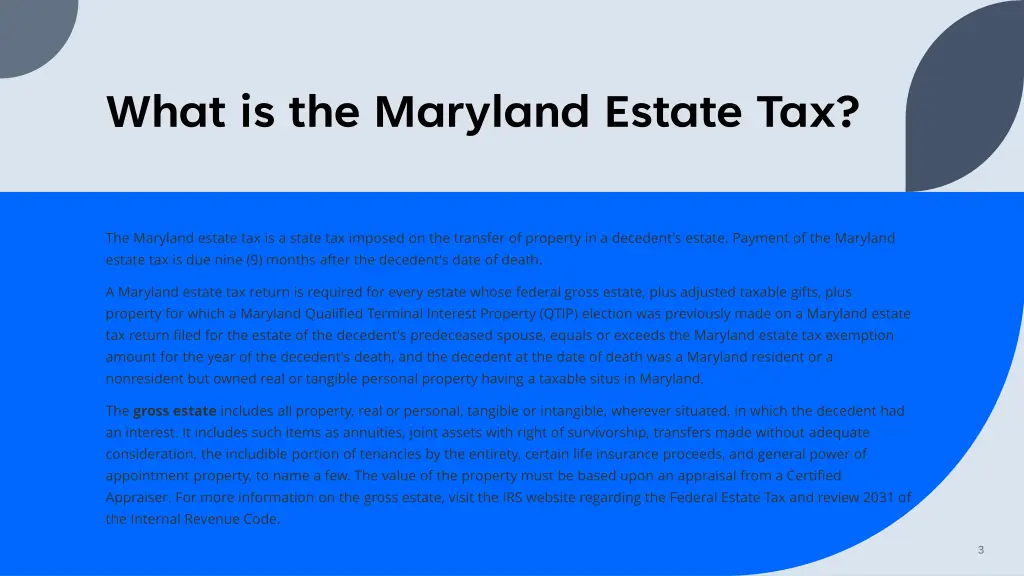 what is the maryland estate tax