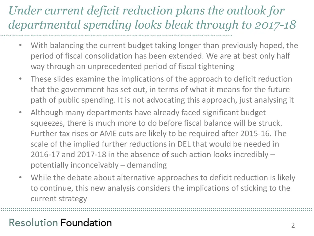 under current deficit reduction plans the outlook