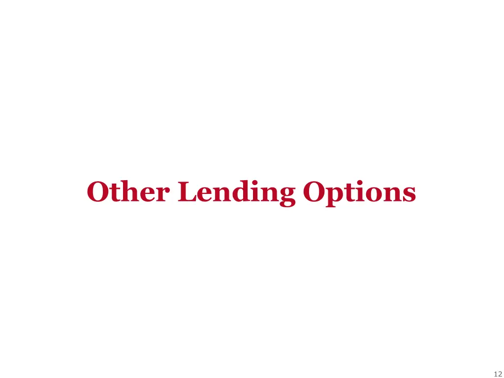 other lending options