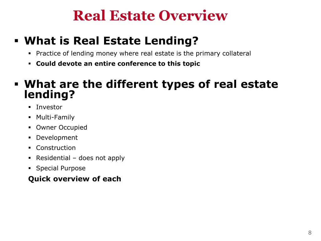 real estate overview