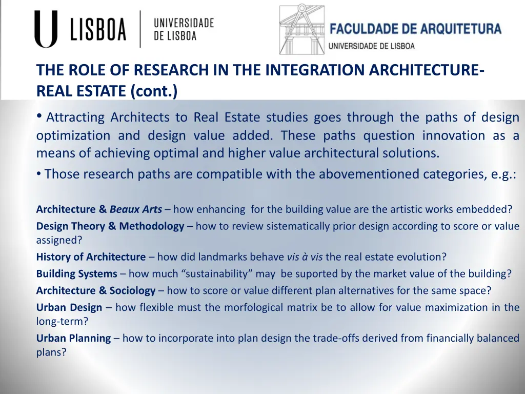 the role of research in the integration 1