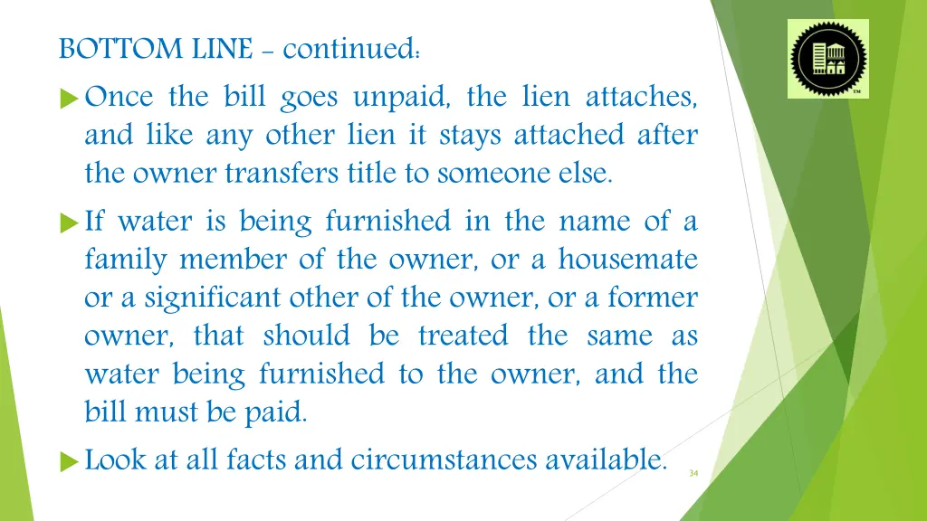 bottom line continued once the bill goes unpaid