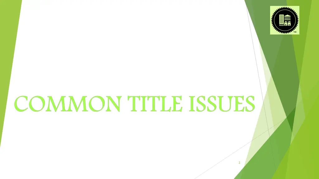 common title issues