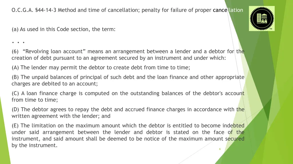 o c g a 44 14 3 method and time of cancellation 1