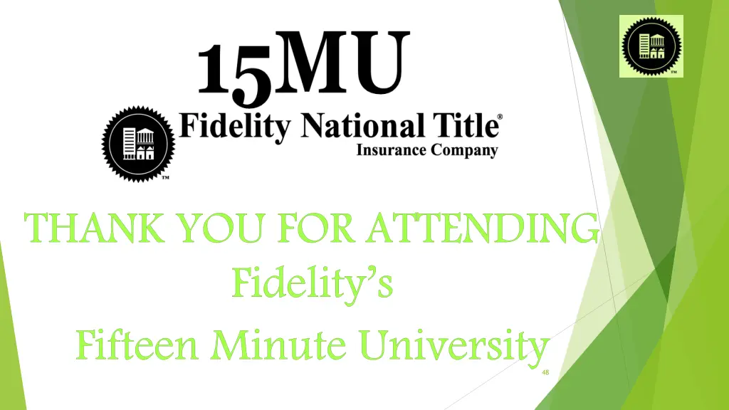 thank you for attending fidelity s fifteen minute