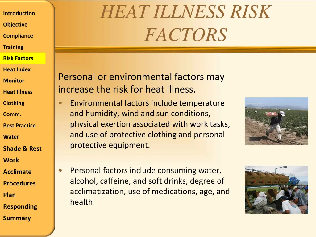 heat illness risk factors