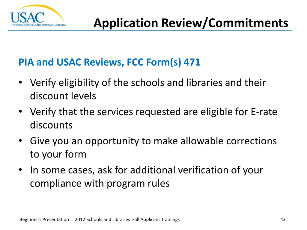 application review commitments 2