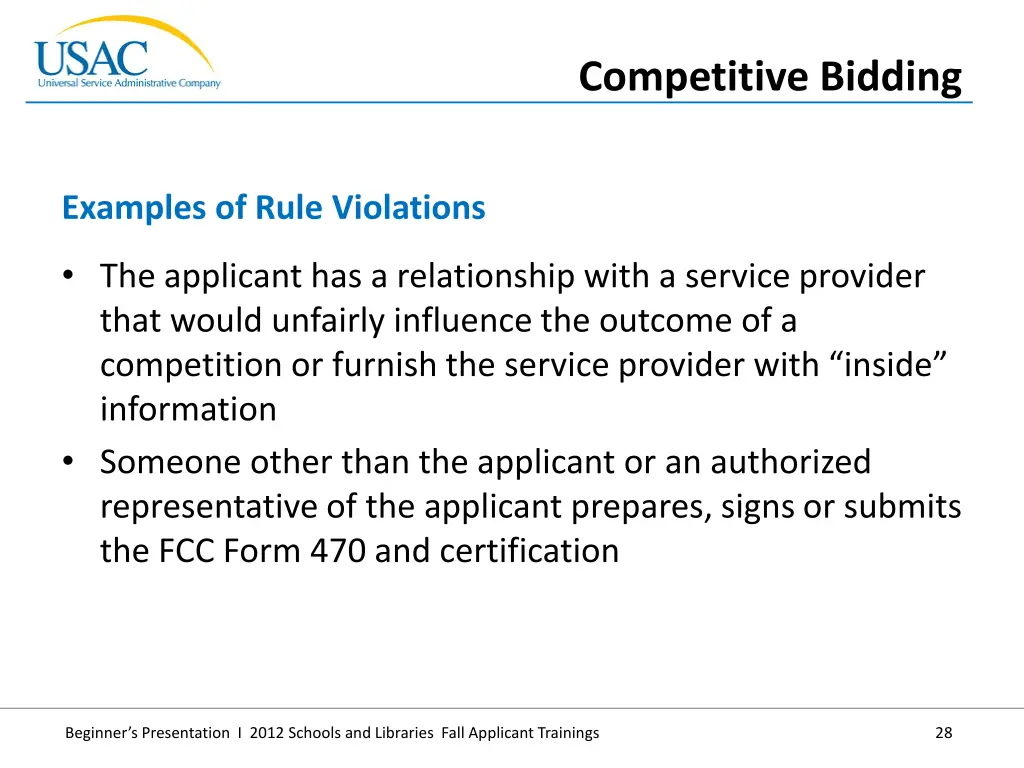 competitive bidding 2