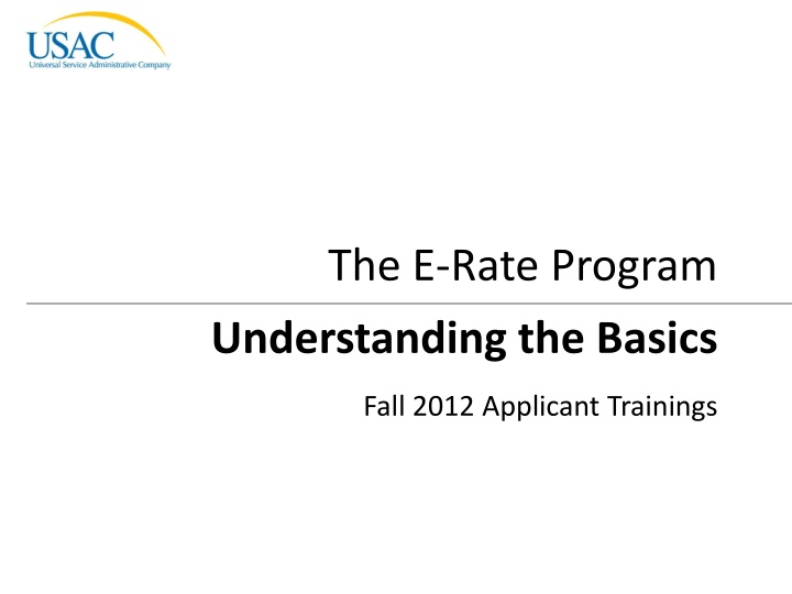 the e rate program