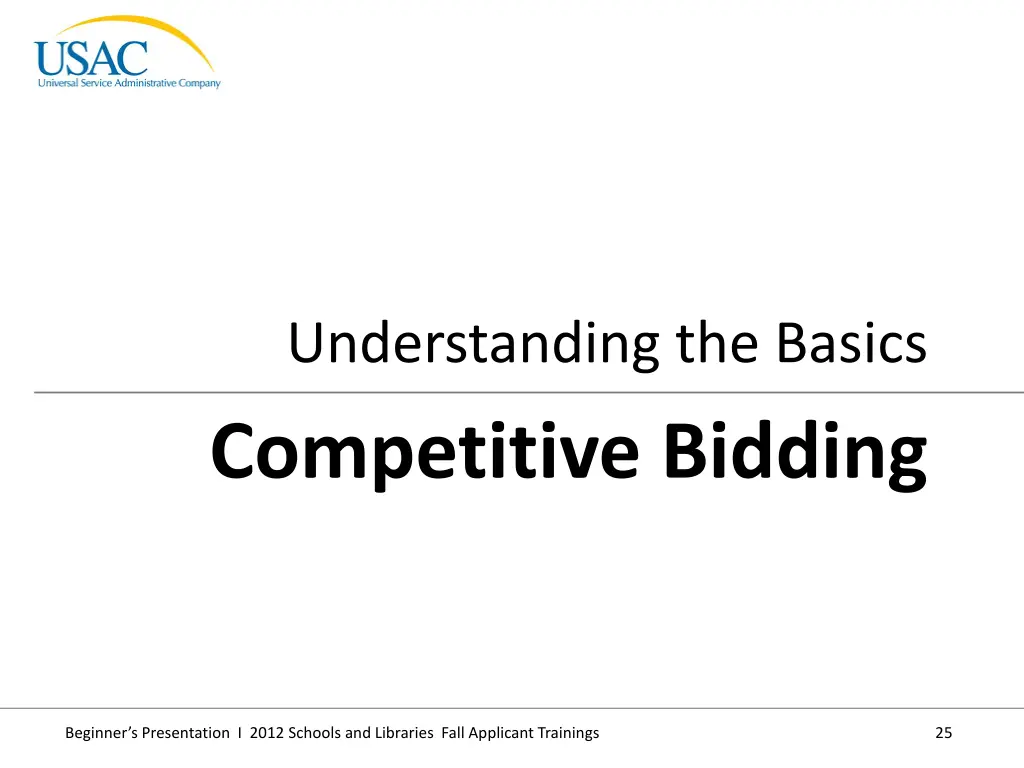 understanding the basics competitive bidding