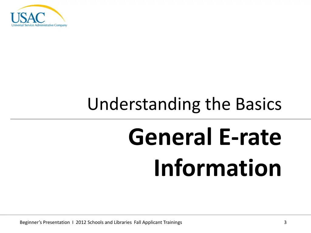 understanding the basics general e rate
