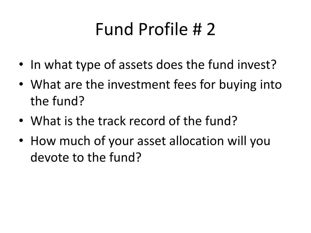 fund profile 2