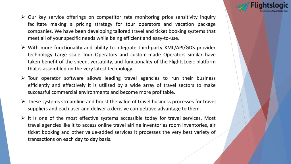 our key service offerings on competitor rate