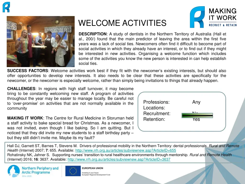 welcome activities