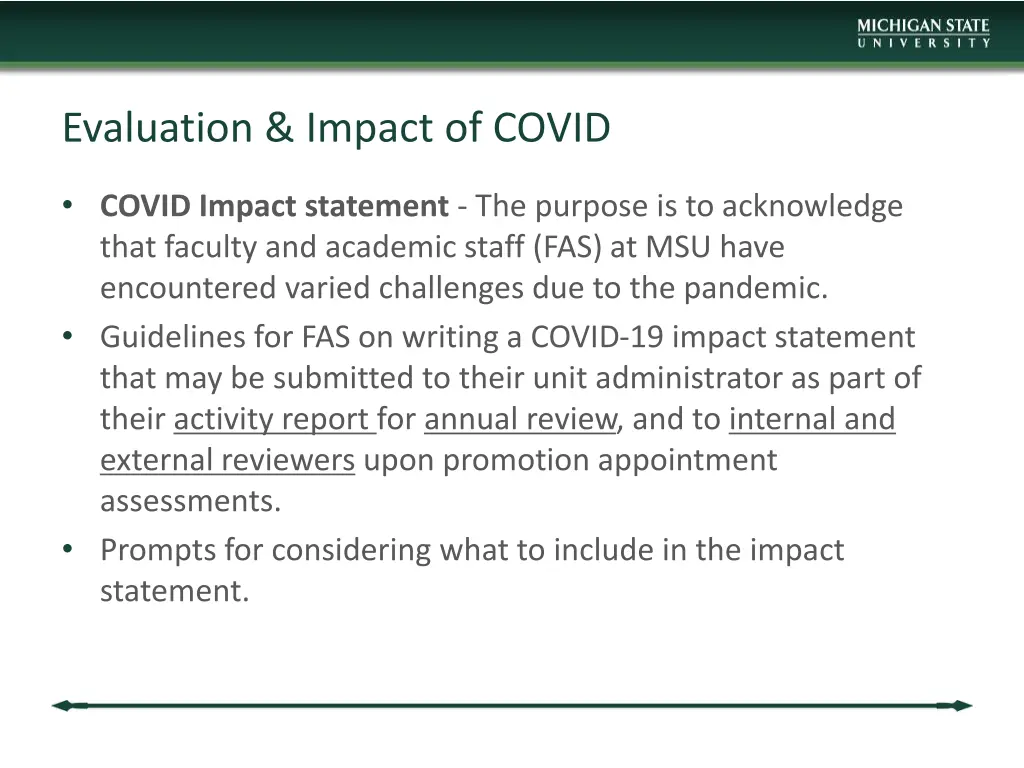 evaluation impact of covid