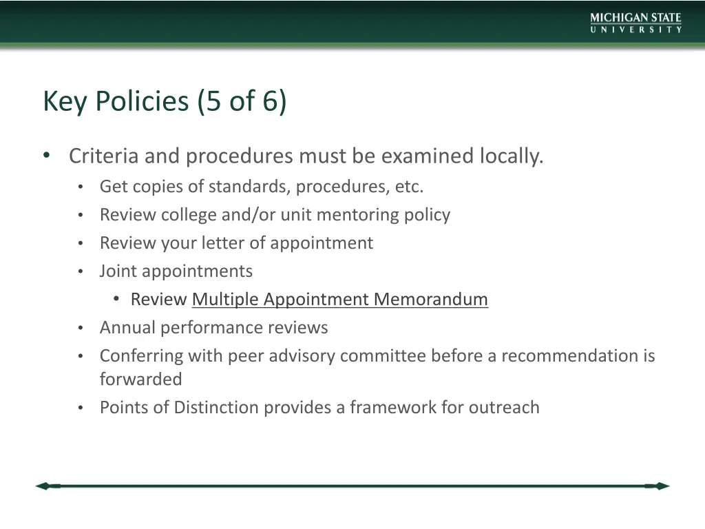 key policies 5 of 6