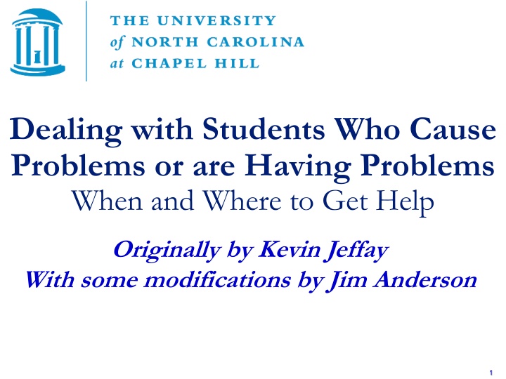 dealing with students who cause problems