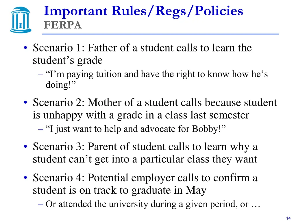 important rules regs policies ferpa 1