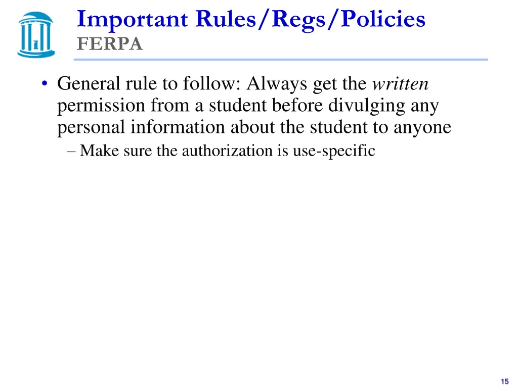 important rules regs policies ferpa 2