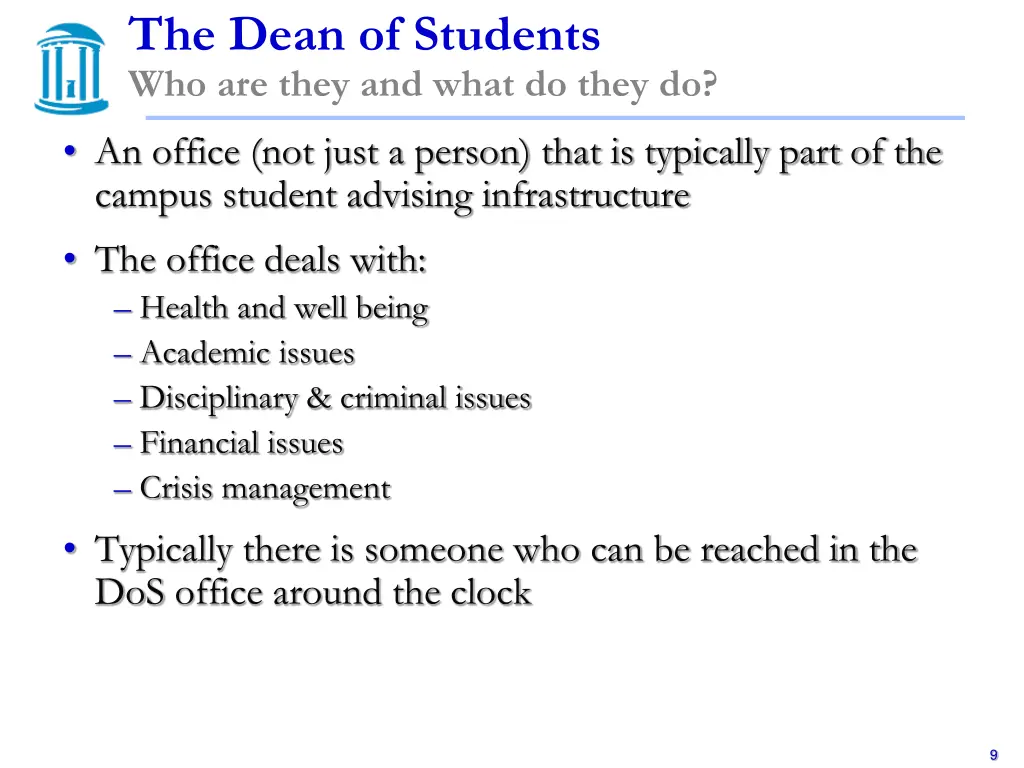 the dean of students who are they and what