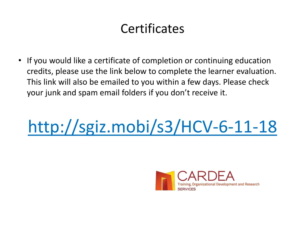 certificates