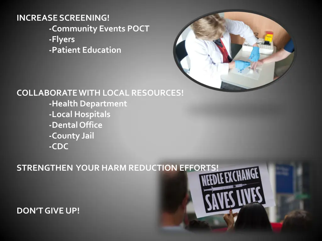 increase screening community events poct flyers