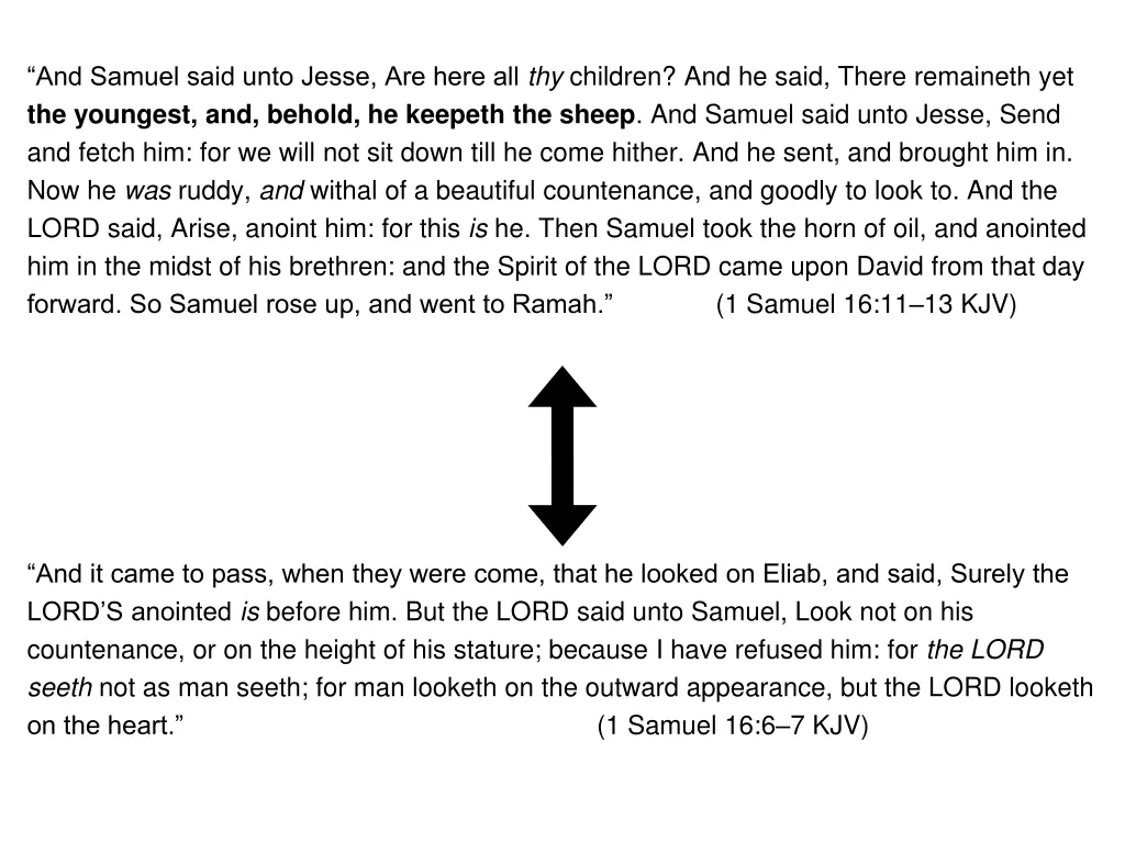 and samuel said unto jesse are here