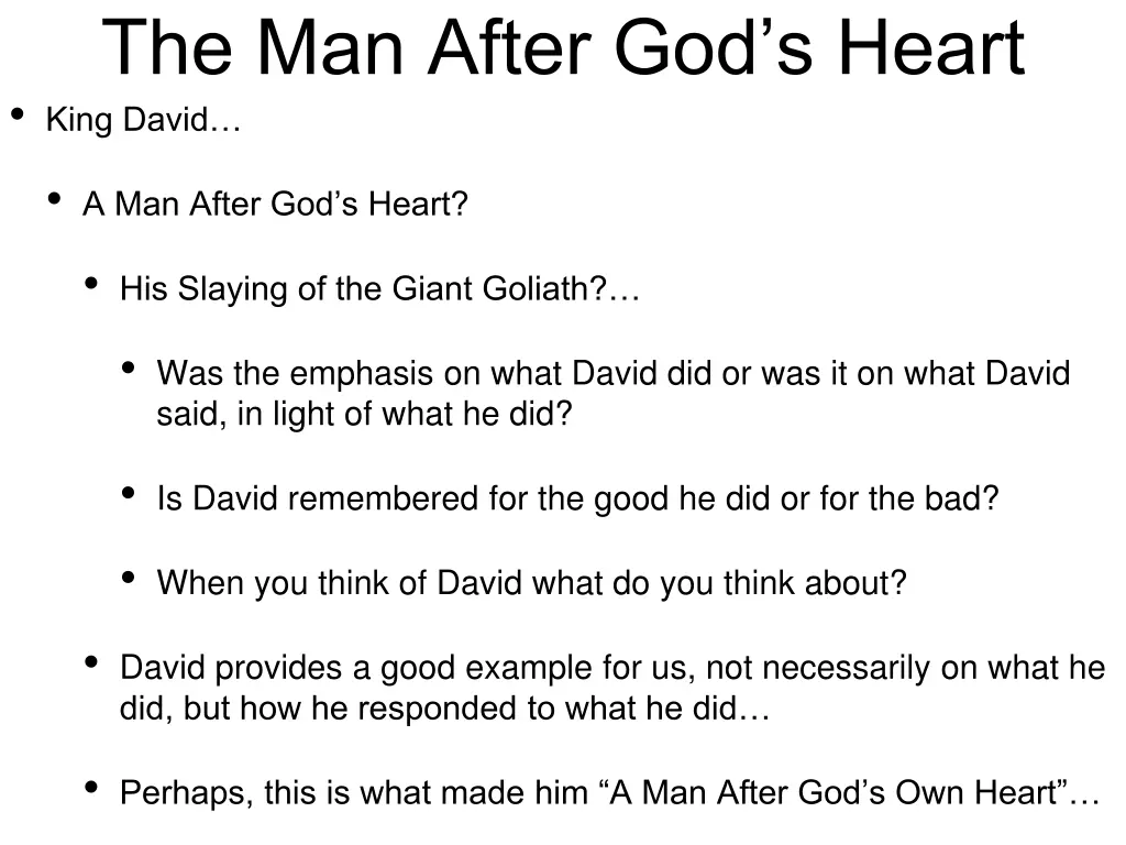 the man after god s heart king david 1