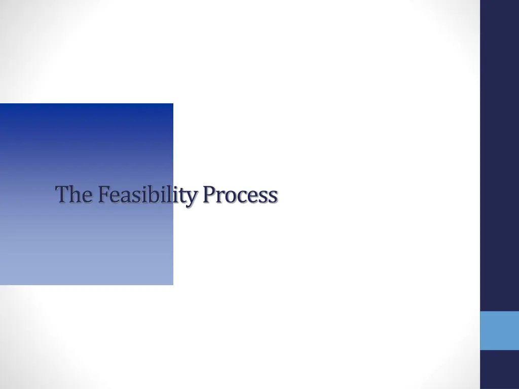 the feasibility process