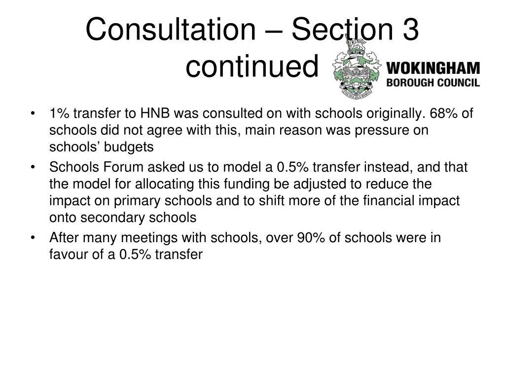consultation section 3 continued