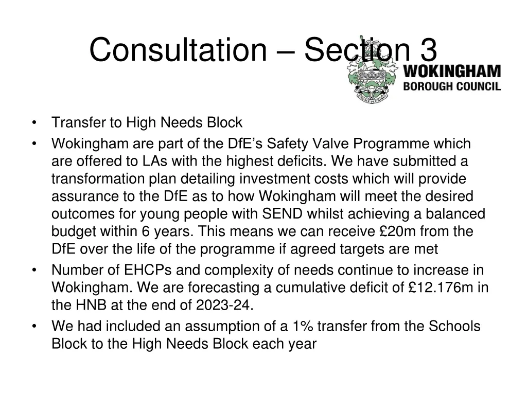 consultation section 3