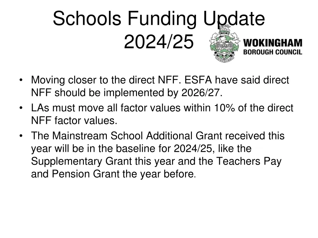 schools funding update 2024 25 1