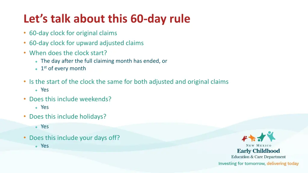 let s talk about this 60 day rule 60 day clock
