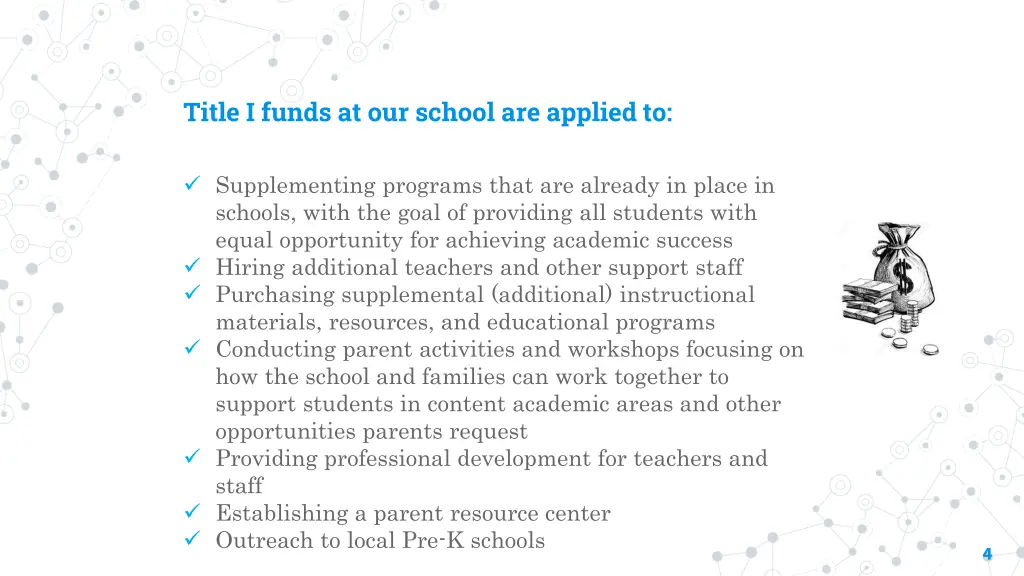 title i funds at our school are applied to