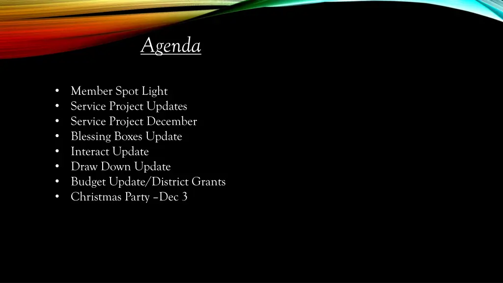 agenda