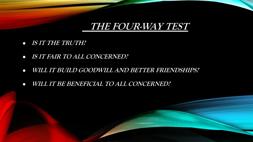 the four way test
