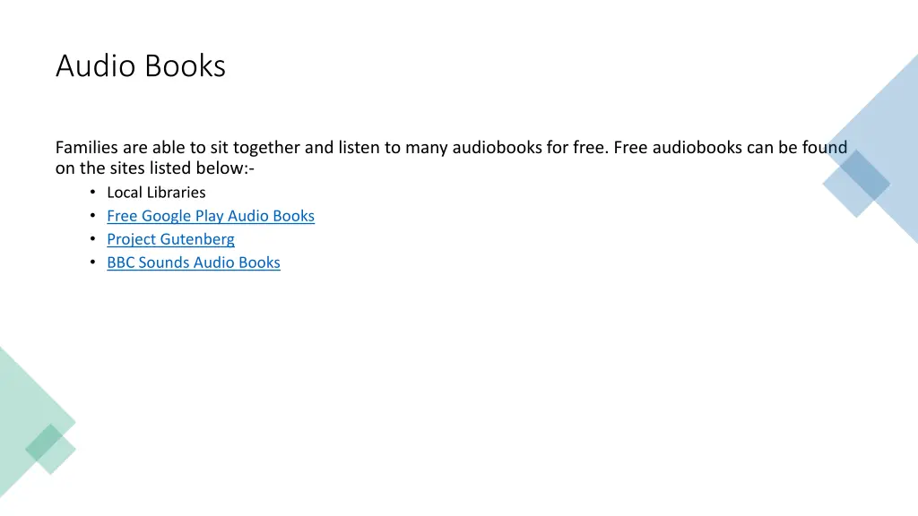 audio books